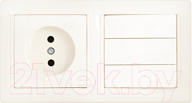 Блок выключатель+розетка Bylectrica Стиль 3В-РЦ-689 (бежевый)