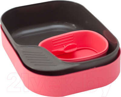 Набор пластиковой посуды Wildo Camp-A-Box Basic / W30269 (розовый)