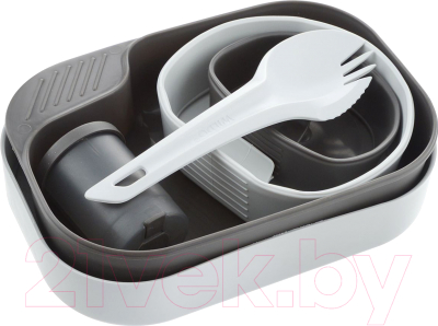 Набор пластиковой посуды Wildo Camp-A-Box Complete / W102610 (светло-серый)