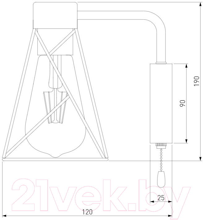 Бра Евросвет Trappola 70107/1 (черный)