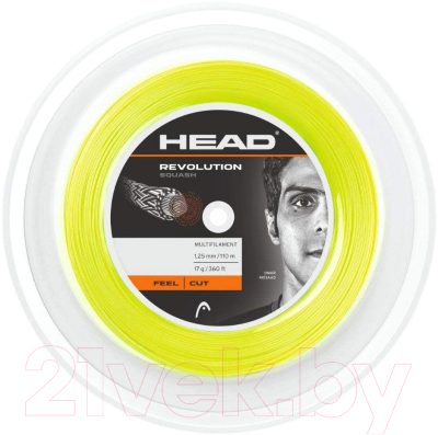 Струна для сквоша Head Revolution Squash 17 / 281186-YW (110м, желтый)