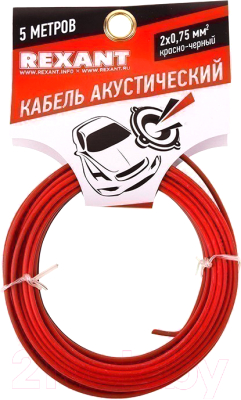 Кабель Rexant 2x0.75 / 01-6104-3-05 (5м, красный/черный)