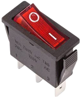 Выключатель клавишный Rexant ON-OFF 06-0301-A (красный) - 