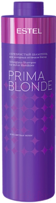 Оттеночный шампунь для волос Estel Prima Blonde серебристый для холодных оттенков блонд (1л)