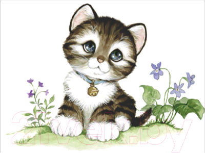 

Набор алмазной вышивки Алмазная живопись, Малыш-котенок / АЖ-1192