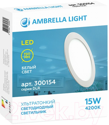 Точечный светильник Ambrella DLR 15W 4200K 185-250V