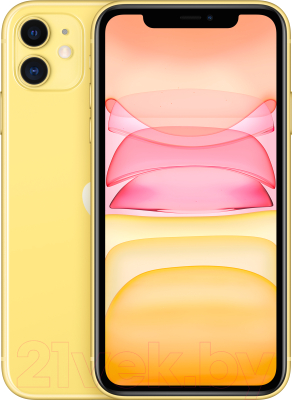 Смартфон Apple iPhone 11 64GB / MWLW2 (желтый)