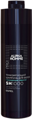 Шампунь для волос Estel Alpha Homme Pro тонизирующий с охлаждающим эффектом (1л)
