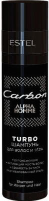 Шампунь для волос Estel Alpha Homme Carbon Turbo для волос и тела (250мл)