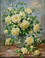 Набор алмазной вышивки Алмазная живопись Кустовая роза / АЖ-1249 - 