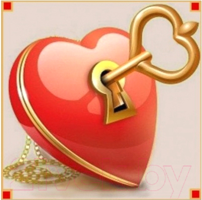 Набор алмазной вышивки Алмазная живопись Ключ от сердца / АЖ-1294
