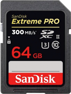 

Карта памяти SanDisk, Extreme Pro UHS-II SDXC 64GB (SDSDXPK-064G-GN4IN)