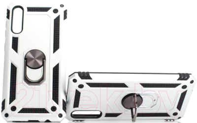 Чехол-накладка Case Defender для Galaxy A50 (матовый серебристый)