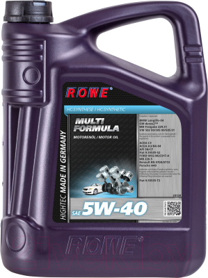 

Моторное масло Rowe, Hightec Multi Synt DPF 5W30 / 20125-0050-03