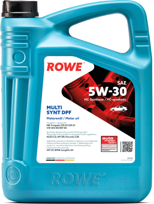 Моторное масло Rowe Hightec Multi Synt DPF 5W30 / 20125-0050-03 (5л)