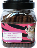 

Лакомство для кошек O'dog, Мягкие мясные палочки утка и кролик