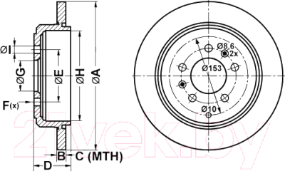 

Тормозной диск ATE, 24011002721