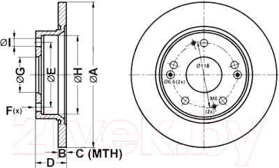 

Тормозной диск ATE, 24010901581