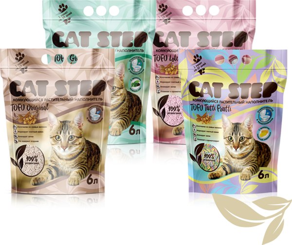 Наполнитель для туалета Cat Step Tofu Green Tea / 20333004 (5.4кг/12л)