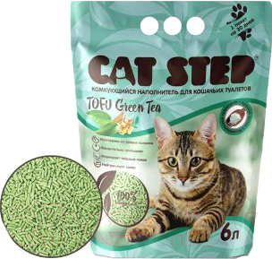 Наполнитель для туалета Cat Step Tofu Green Tea / 20333002 (6л/2.7кг)