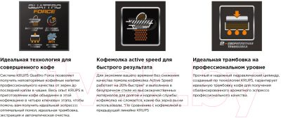 Изображение товара Кофемашина Krups Quattro Force EA82F010