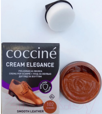 Крем для обуви Coccine Cream Elegance с губкой (50мл, невада)