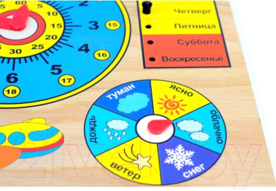 Бизиборд Мастер игрушек Календарь с часами / IG0058