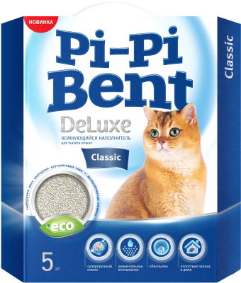 Наполнитель для туалета Pi-Pi-Bent Deluxe Classic (12л/5кг)