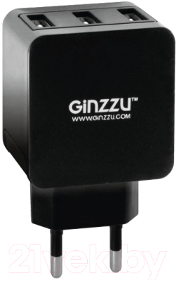 Зарядное устройство сетевое Ginzzu GA-3315UB (черный)