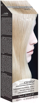 Крем-краска для волос C:EHKO C:Color 91 (жемчужный блондин)