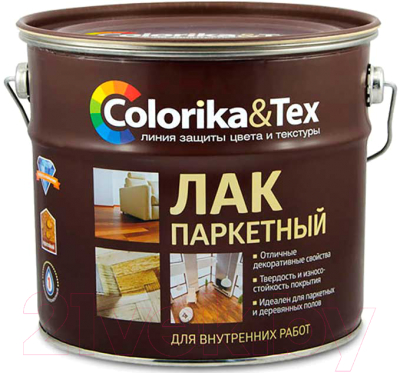 Лак Colorika & Tex Алкидно-уретановый полуматовый для паркета (2.7л)