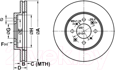 

Тормозной диск ATE, 24012101151