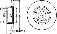 Тормозной диск ATE 24012201151 - 