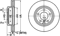 Тормозной диск ATE 24012201601 - 
