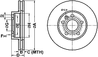 Тормозной диск ATE 24012401281 - 