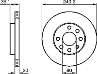 Тормозной диск Bosch 0986479190