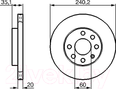 

Тормозной диск Bosch, 0986479190