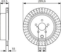 Тормозной диск Bosch 0986479A83 - 