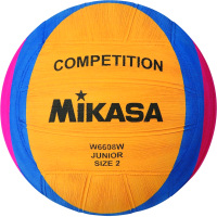 Мяч для водного поло Mikasa Junior W6608W (размер 2, желтый/синий/розовый) - 