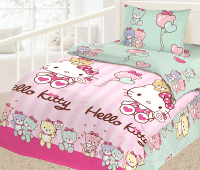 Комплект постельный для малышей Нордтекс Облачко Hello Kitty 0814