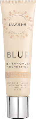 Тональный крем Lumene Blur 16h Longwear Foundation SPF15 2 Soft Honey (30мл)
