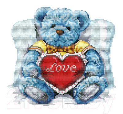 Набор для вышивания БЕЛОСНЕЖКА Медвежонок с сердцем / 777-14