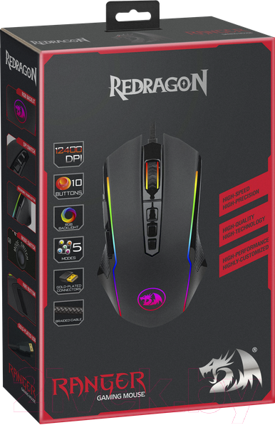 Мышь Redragon Ranger / 77423 (черный)