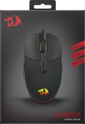 Мышь Redragon Invader / 78332 (черный)