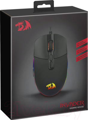 Мышь Redragon Invader / 78332 (черный)