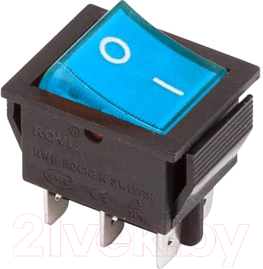 Выключатель клавишный Rexant ON-ON 36-2351 (синий)