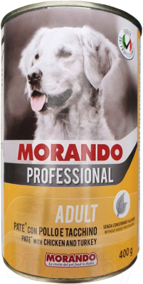 Влажный корм для собак Morando Professional cane Chicken & Turkey (400г)