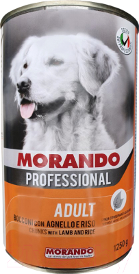 Влажный корм для собак Morando Professional Cane Lamb & Rice (1.25кг)
