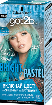 Крем-краска для волос Got2b Bright Pastel тонирующая бирюзовое искушение