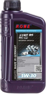 

Моторное масло Rowe, Hightec Synt RS 5W30 HC-C2 / 20113-0010-03